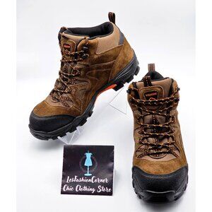 NWOB Wolverine Men's Brown Leather Hiking Waterproof Steel-Toe Boots Sz 12M 387